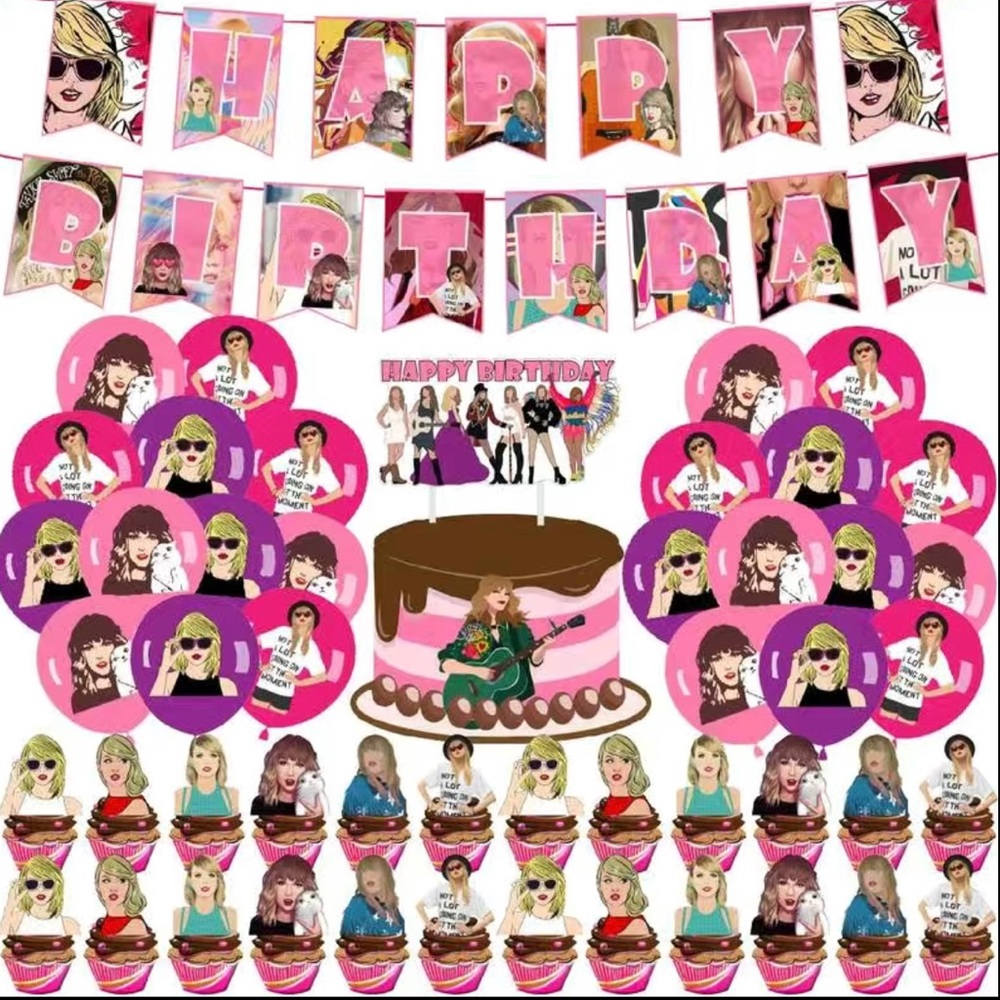 Taylor Swift Birthday Party Package! Perfect for SWIFTIES! 24 pieces!